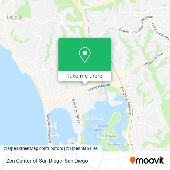 Zen Center of San Diego map