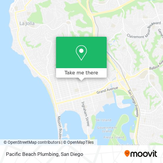 Pacific Beach Plumbing map