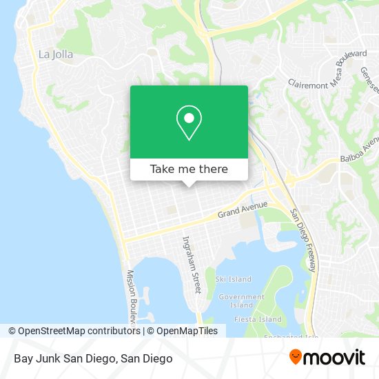 Bay Junk San Diego map