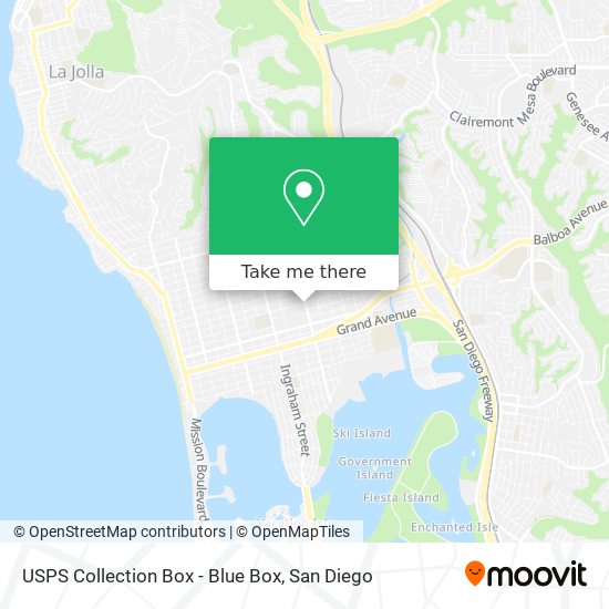 USPS Collection Box - Blue Box map