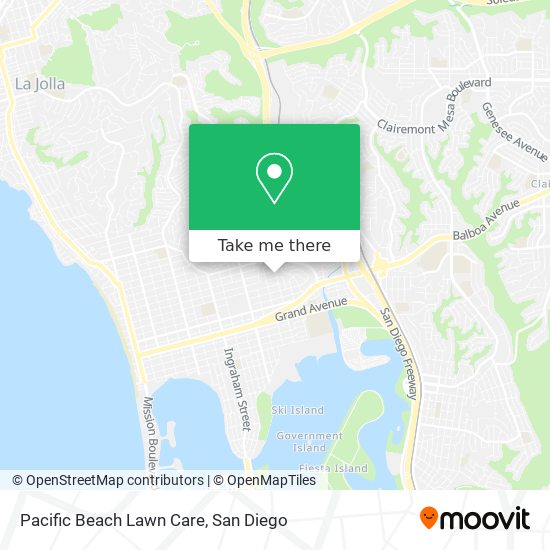 Mapa de Pacific Beach Lawn Care