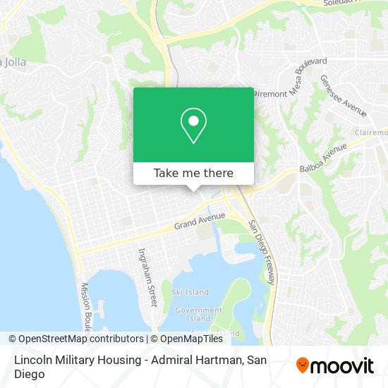 Mapa de Lincoln Military Housing - Admiral Hartman