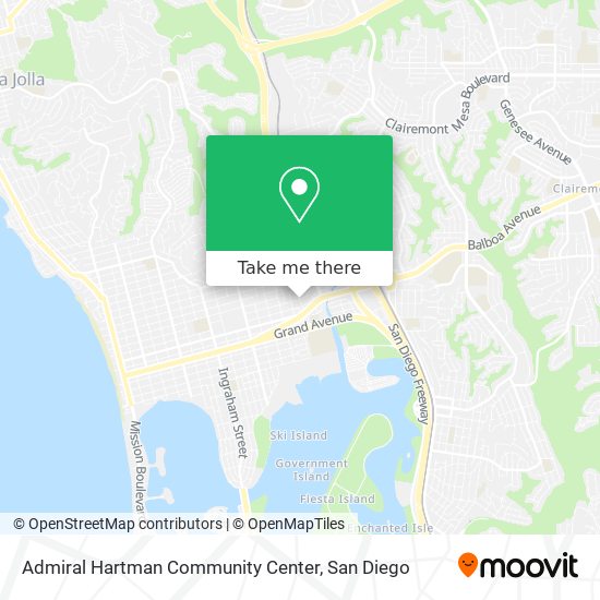 Admiral Hartman Community Center map