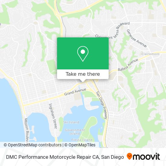 Mapa de DMC Performance Motorcycle Repair CA