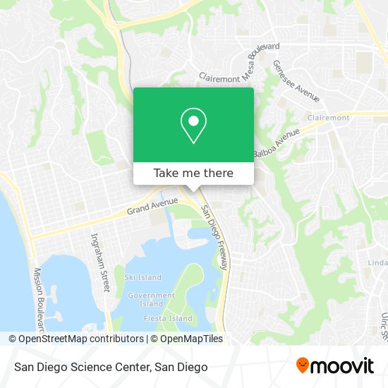 Mapa de San Diego Science Center