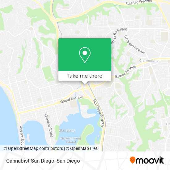 Cannabist San Diego map