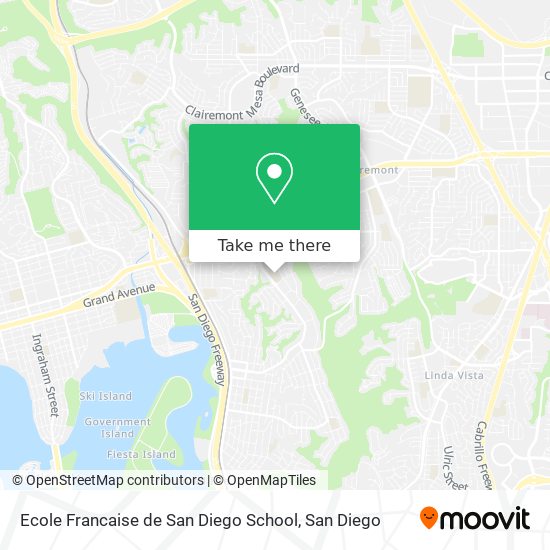 Mapa de Ecole Francaise de San Diego School