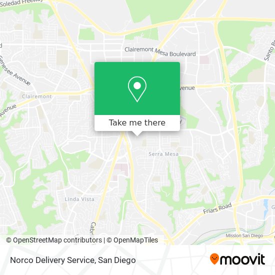 Mapa de Norco Delivery Service