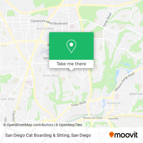 Mapa de San Diego Cat Boarding & Sitting