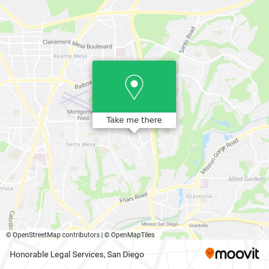 Honorable Legal Services map