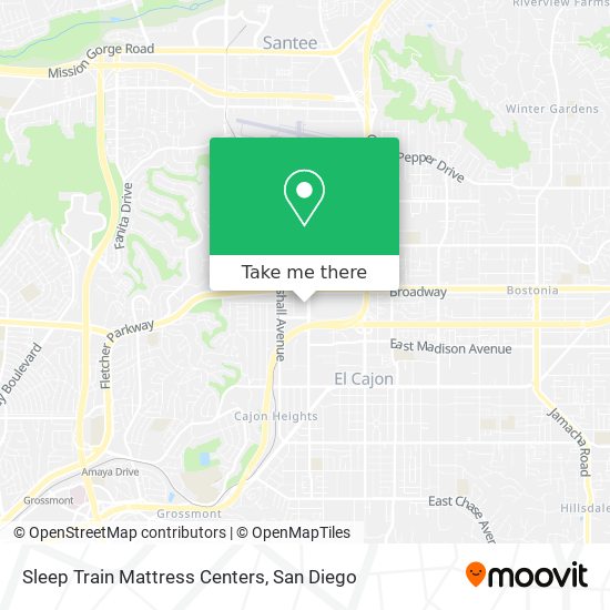 Sleep Train Mattress Centers map