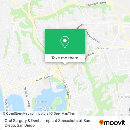 Mapa de Oral Surgery & Dental Implant Specialists of San Diego