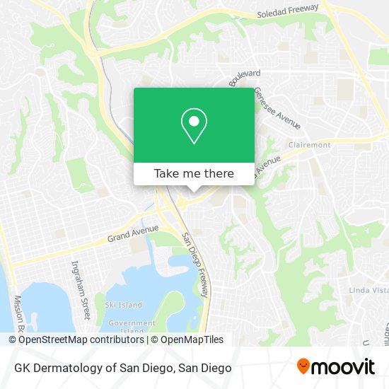 GK Dermatology of San Diego map