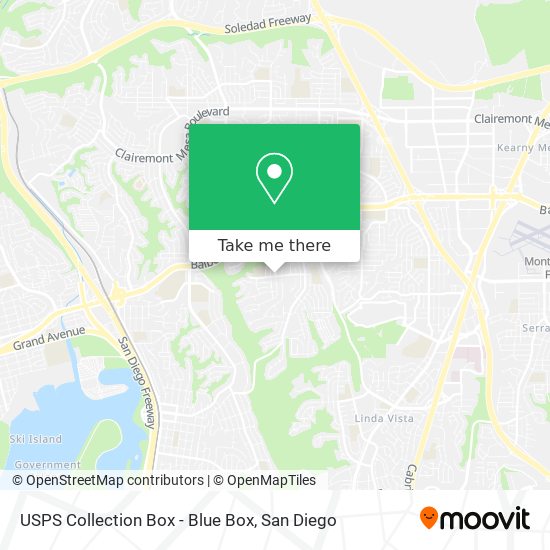 USPS Collection Box - Blue Box map