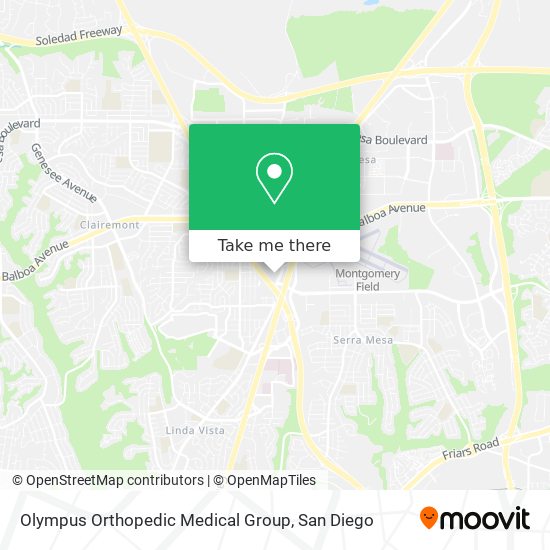 Olympus Orthopedic Medical Group map