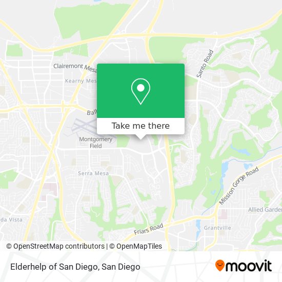 Elderhelp of San Diego map