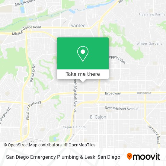 San Diego Emergency Plumbing & Leak map