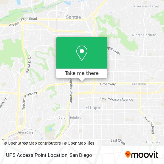 Mapa de UPS Access Point Location