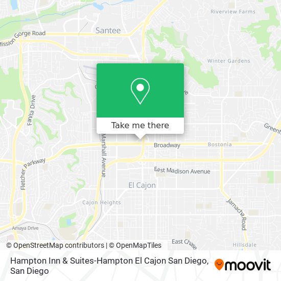 Hampton Inn & Suites-Hampton El Cajon San Diego map