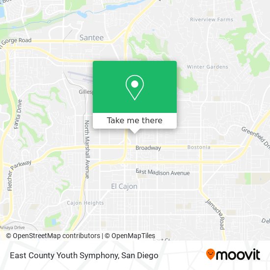 East County Youth Symphony map