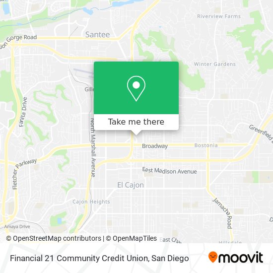 Financial 21 Community Credit Union map