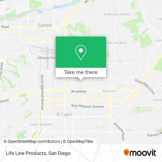 Life Line Products map