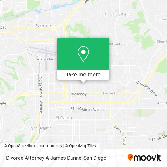Divorce Attorney A-James Dunne map