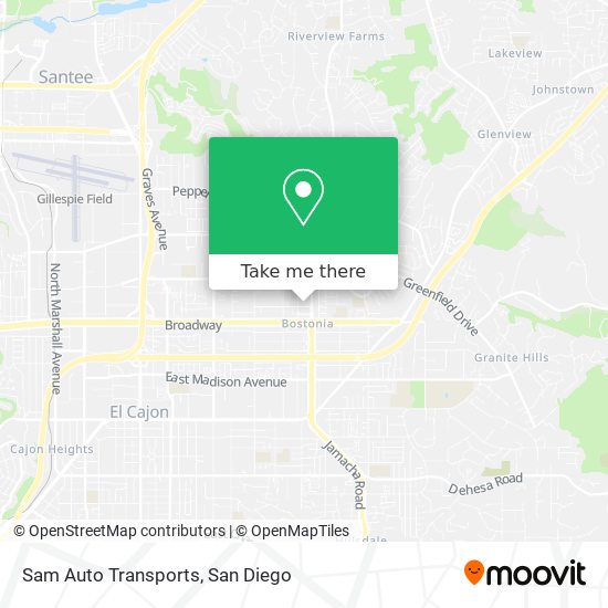 Sam Auto Transports map