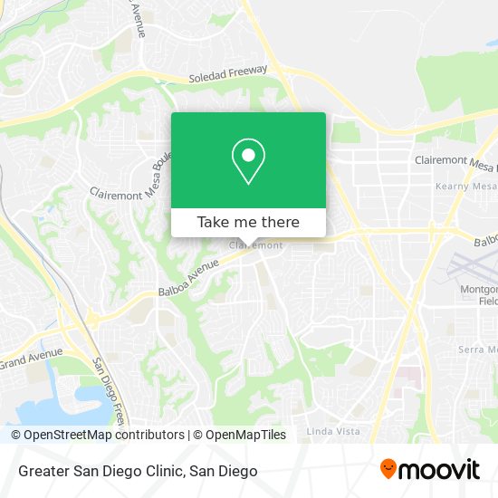 Greater San Diego Clinic map