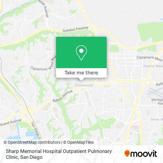 Mapa de Sharp Memorial Hospital Outpatient Pulmonary Clinic