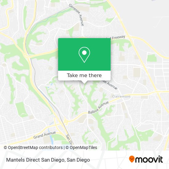 Mapa de Mantels Direct San Diego