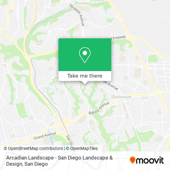 Arcadian Landscape - San Diego Landscape & Design map