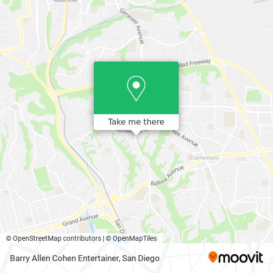 Barry Allen Cohen Entertainer map