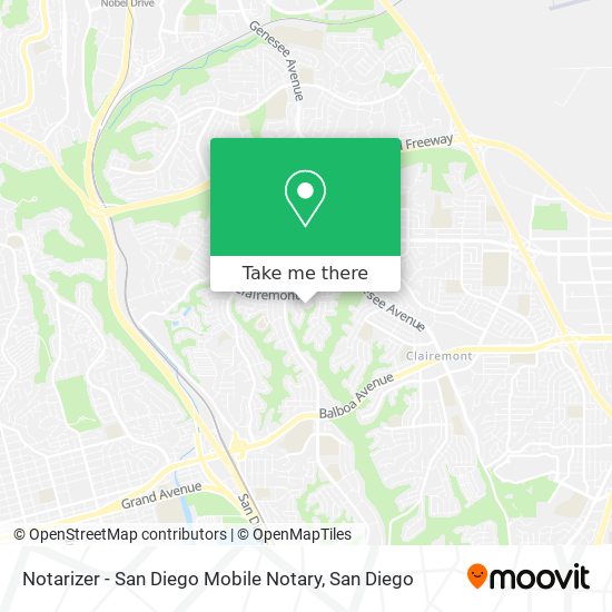 Mapa de Notarizer - San Diego Mobile Notary