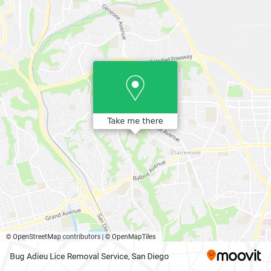 Bug Adieu Lice Removal Service map