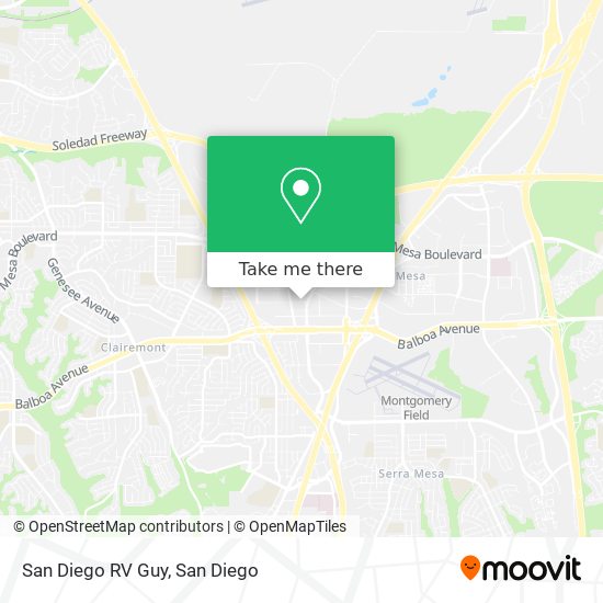 Mapa de San Diego RV Guy