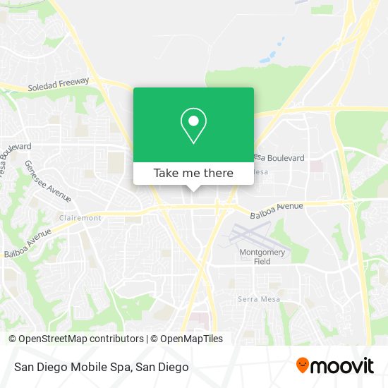 San Diego Mobile Spa map