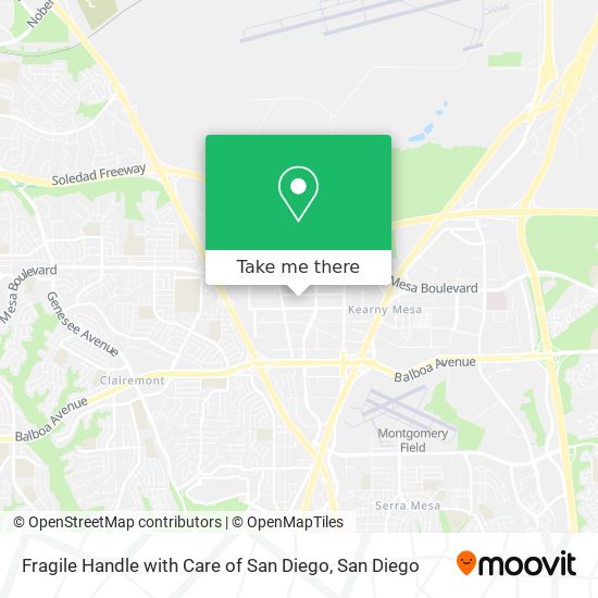 Mapa de Fragile Handle with Care of San Diego