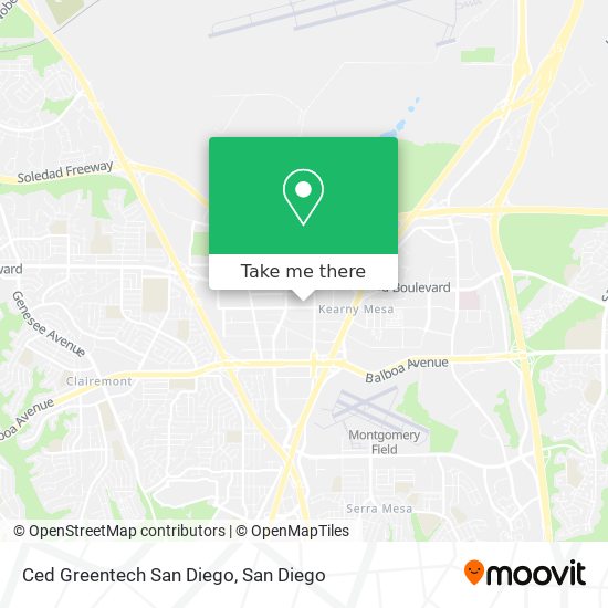 Mapa de Ced Greentech San Diego