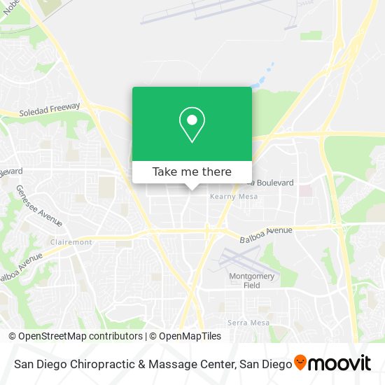 Mapa de San Diego Chiropractic & Massage Center