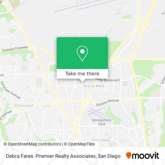 Debra Fares -Premier Realty Associates map