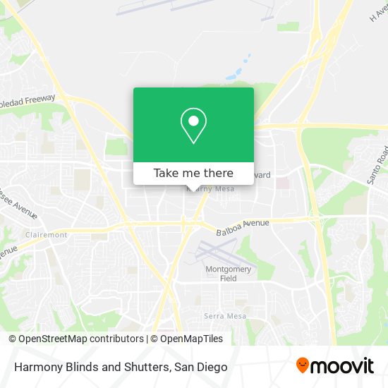 Harmony Blinds and Shutters map