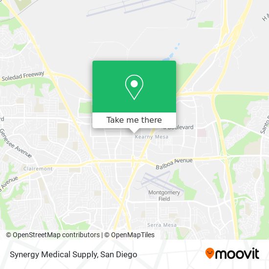 Mapa de Synergy Medical Supply