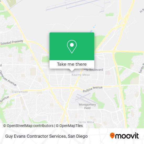 Guy Evans Contractor Services map