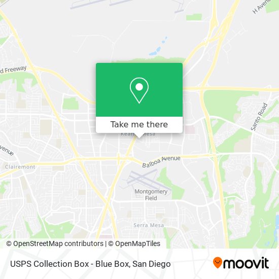 USPS Collection Box - Blue Box map