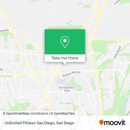 Unlimited Fitness San Diego map