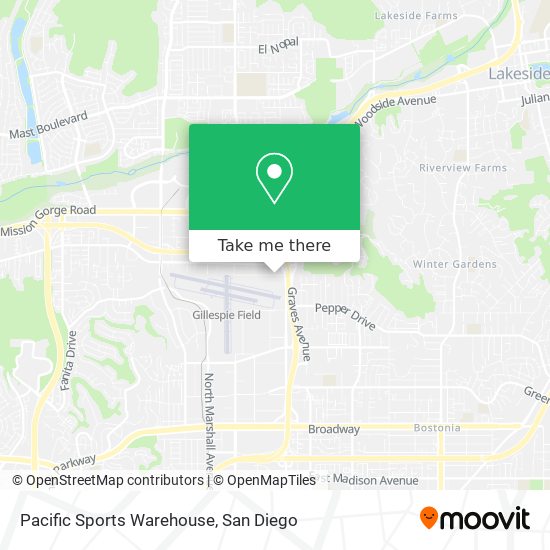 Mapa de Pacific Sports Warehouse