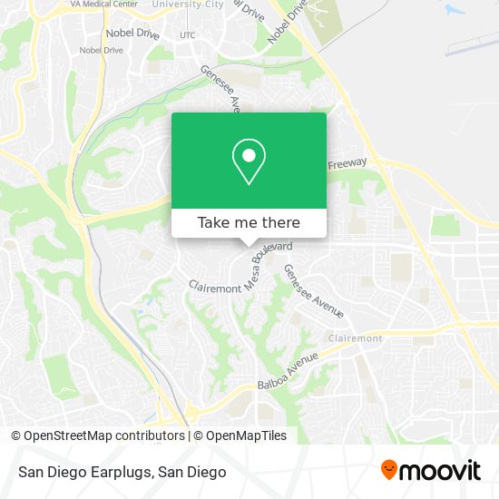 San Diego Earplugs map