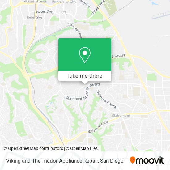 Viking and Thermador Appliance Repair map