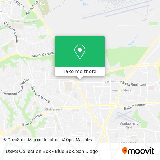 USPS Collection Box - Blue Box map